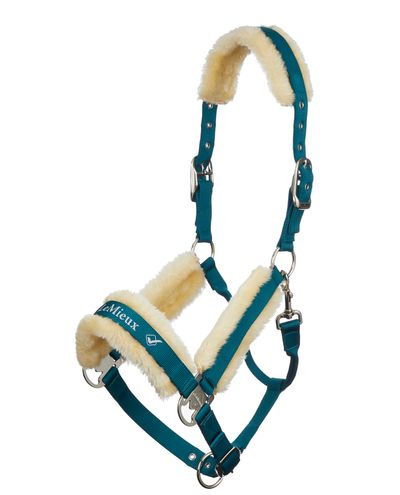 LM loire fleece lined Headcollar (Pony) Peacock