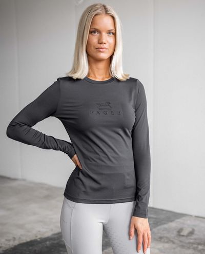 Camiseta Ida Manga Larga Gris Oscuro